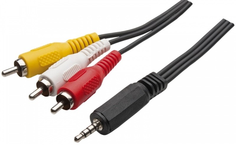 Щнур роз'єм Jack 3,5 мм на 3 х RCA, 1.5м. (аудіо-відео)